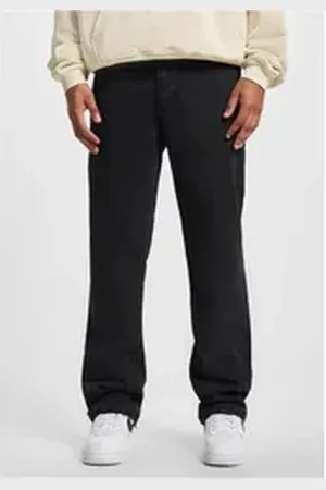 DEF Bequeme Jeans Herren Straight Loose Fit Denim (1-tlg) schwarz 34