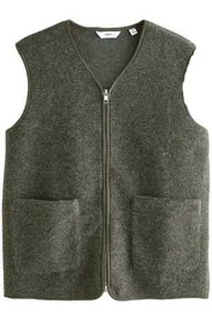 Next Fleeceweste Gilet aus Wolle (1-tlg) grün XXXL