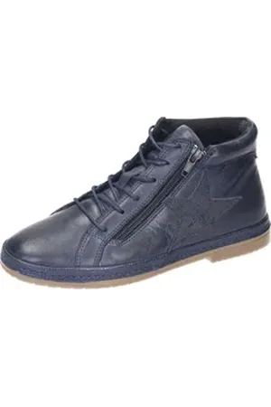 Manitu Stiefeletten Schnürstiefelette aus echtem Leder blau 36 EU