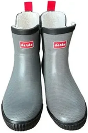 Derbe Stevel Wattpuuschen Pelz Grau Schwarz Gummistiefelette grau|schwarz 36 EU