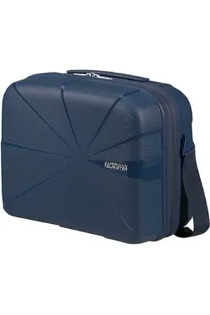 American Tourister ® Beautycase STARVIBE Beauty Case, navy, 29 cm, Handgepäcktasche Reisegepäck mit Trolley-Aufsteck-System blau