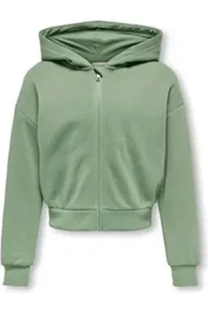 ONLY Sweatjacke KOGFAVE L/S ZIP HOOD SWT grau 122/128