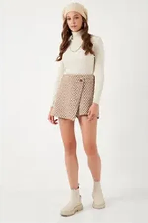 Lela Minirock Regular Fit braun XL