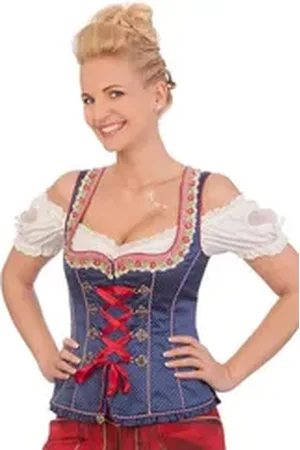 KRÜGER Krüger Madl Trachtenbluse Trachtenmieder - DAISY - blau blau