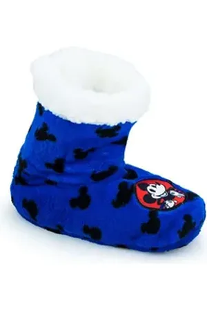 Disney Mickey Mouse Pantoffeln Weiche -Schuhe für Zuhause Hausschuhe Plüsch Hausschuhe blau 27/28