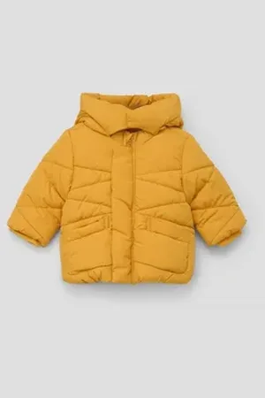 QS by s.Oliver Outdoorjacke Steppjacke mit Kapuze gelb 86