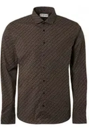 No Excess Rundhalspullover Shirt Stretch Allover Printed XXL