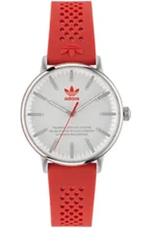 adidas Originals Quarzuhr CODE ONE 3H AOSY230242I, Armbanduhr, Damenuhr, Herrenuhr, unisex, analog, Silikonarmband rot