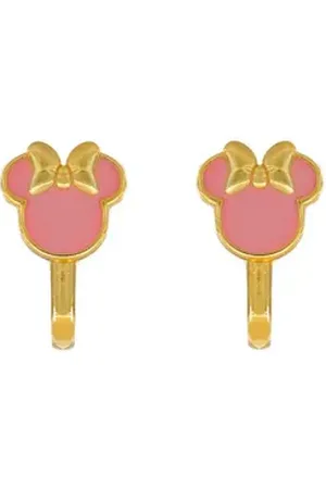 Disney Ohrstecker-Set © Minnie Mouse Kinderohrringe 925er Silber rosa goldfarben goldfarben