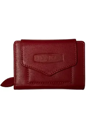 Jennifer Jones Mini Geldbörse Damen-Geldbeutel RFID 8 CC Softleder rot