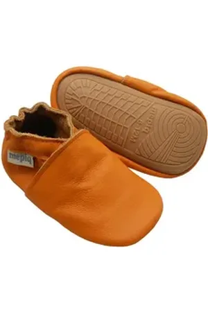 Yalion Mepiq Gummisohle Baby Krabbelschuhe Lauflernschuhe lederpatschen Jungen Krabbelschuh (nachhaltiges, hochwertiges, geprüftes Leder) 100% Leder orange 20-21 EU