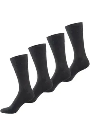 Nur Der Basicsocken Baumwolle Komfort (4-Paar) grau 43-46