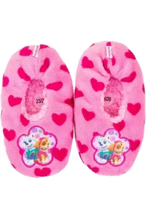 Paw Patrol Hausschuhe mit Antirutsch – Komfortable Pantoffeln für Kinder Plüsch Hausschuhe rosa 27/30