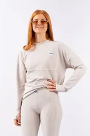 Eivy Langarmshirt (1-tlg) mit integrierten Daumenschlaufen beige 2XS Damen