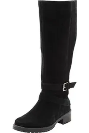 Sheego Große Größen Weitschaftstiefel mit Ziernähten und Schnallenbändern schwarz 38 EU