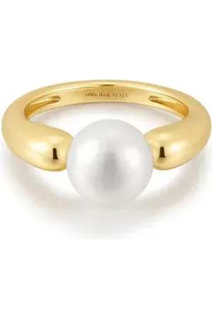 ANIA HAIE Fingerring Damen-Damenring 925er Silber goldfarben 54