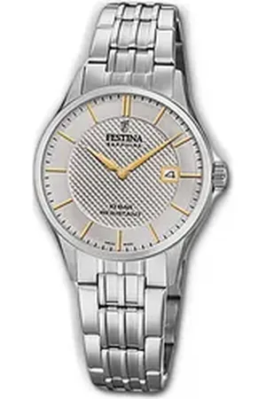 Festina Quarzuhr Edelstahl Damen Uhr, (Analoguhr), Damenuhr Edelstahlarmband silber, rund, klein (ca. 29mm) silberfarben