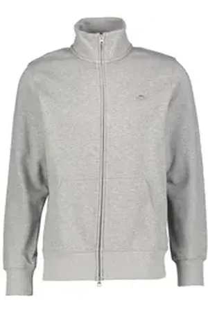 GANT Sweatjacke Herren Sweatjacke SHIELD (1-tlg) grau XL
