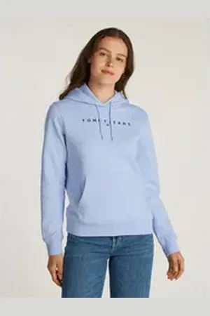 Tommy Hilfiger Kapuzensweatshirt TJW REG LINEAR HOODIE mit Logoschriftzug blau M (38)