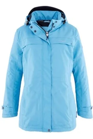 Coastguard Funktionsjacke Damen Outdoor-Jacke mit abnehmbarer Kapuze - wasserdicht atmungsaktiv blau 38