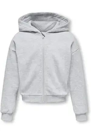 ONLY Sweatjacke KOGFAVE L/S ZIP HOOD SWT grau 146/152