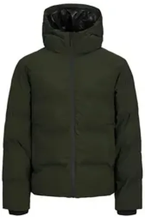 JACK & JONES Steppjacke Herren Winter-Jacke - JjPayne Puffer mit Kapuze grün M