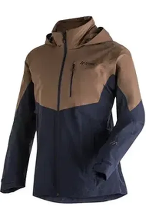 Maier Sports Outdoorjacke Halny rec M Herren Funktionsjacke, wasserdichte Regenjacke mit Kapuze, Wanderjacke blau 48