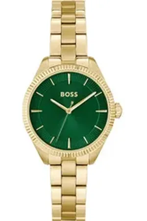 HUGO BOSS Quarzuhr SAGE 1502729, Damenuhr, Armbanduhr, analog, Edelstahlarmband goldfarben