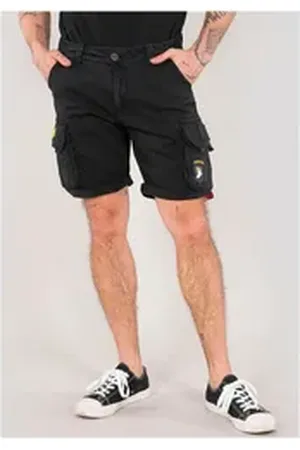Alpha Industries Cargoshorts Crew Short Patch schwarz 28