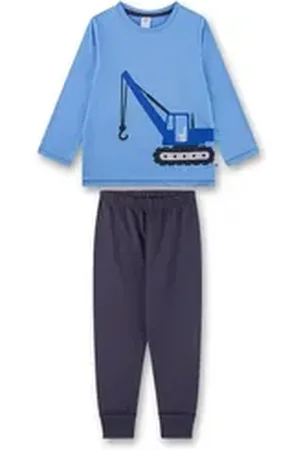 Sanetta Pyjama Jungen Pyjama Baumwolle (2 tlg) blau|bunt 104