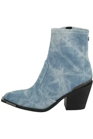 Buffalo WEST BOOT LO Westernstiefelette, Cowboystiefelette, Boots, Festival, in angesagter Optik blau 40 EU