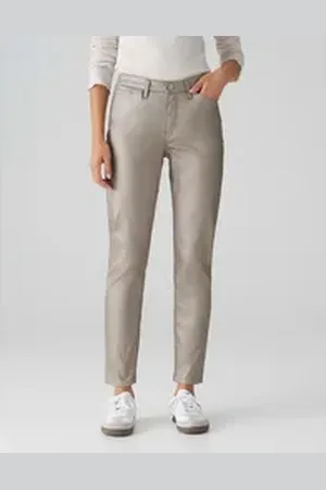 Opus Slim-fit-Jeans Skinny Jeans EMILY CLASSY Mid Rise mit Coating braun 36 L28