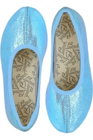 Beck Schläppchen Basic Glitzer Gymnastikschuh (bis Gr. 42 erhältlich, für Sport und Zuhause) mit rutschfester Gummi-Laufsohle blau 39 EU