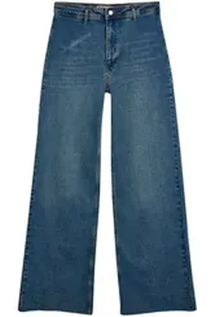 Koton Schlagjeans Normale Leibhöhe Wide Leg blau 27/32