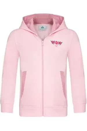 Isar Trachtenjacke Kapuzenjacke Kinder - LIONA - hellrosa rosa 140