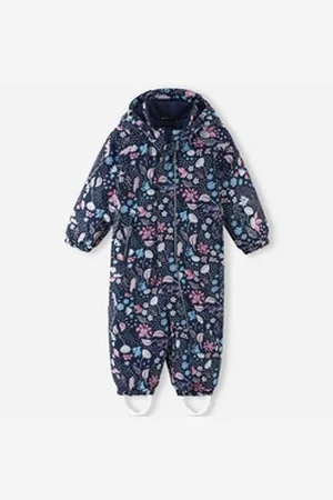 Reima Jumpsuit Puhuri Navy Rose Waldmotiv Schneeanzug 98 Overall Winteranzug Kinder Overall Gr.98