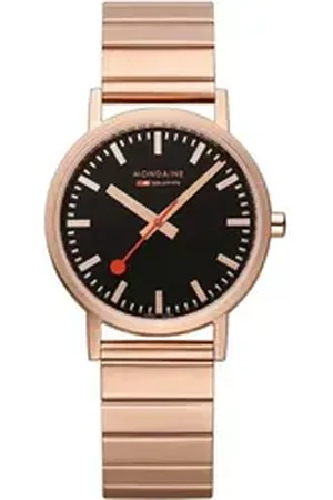 Mondaine Quarzuhr A660.30314.16SBR Classic Schwarz und Rosé 36mm 3ATM A660.30314.16SBR Classic Schwarz und Rosé 36mm 3ATM