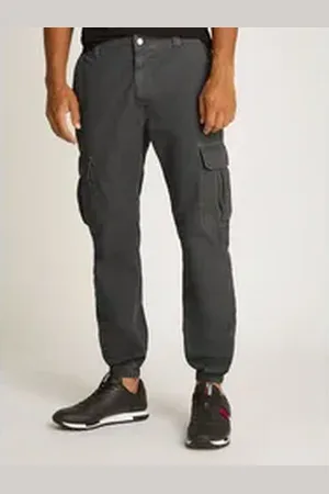 Tommy Hilfiger Cargohose TJM RYAN CARGO mit Logostickerei grau 33