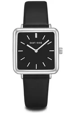 Eastside Quarzuhr Grand schwarz, mit Echtleder-Armband