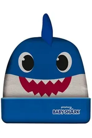 Baby Shark Fleecemütze 3D-Hut Onesize Niedlicher Kopfschutz für kalte Tage blau