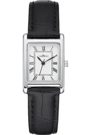 TEMPIC Quarzuhr, Armbanduhr, Damenuhr, analog schwarz