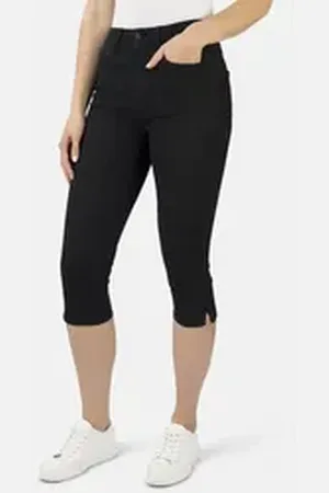 Stooker Women 7/8-Jeans Capri Denim Skinny Fit Skinny Fit Casual Clean Wash Denim Jeans Magic Shape Effekt für Damen schwarz 38