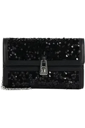 Coccinelle Clutch 2Nite Paillettes Clutch, aus echtem Rindsleder schwarz