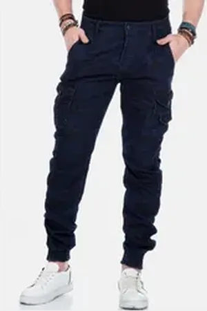 Cipo & Baxx Loose-fit-Jeans Jeans mit Stretch-Bündchen, CD-422 blau 36