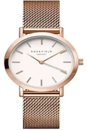 ROSEFIELD Quarzuhr Damenuhr Tribeca Mesh Rosegold 33mm TWR-T50 goldfarben