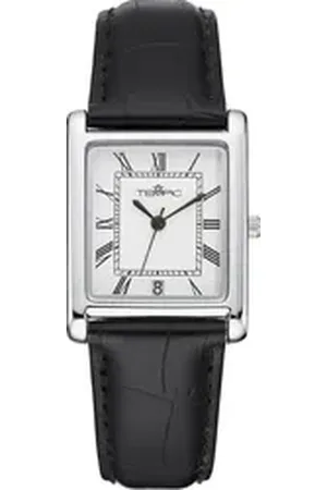 TEMPIC Quarzuhr, Armbanduhr, Damenuhr, analog, Tag schwarz