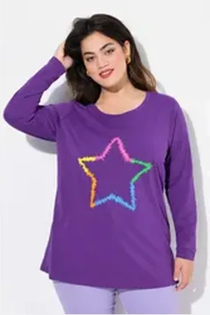 Angel of Style Angel of Style Longsleeve Langarmshirt Neon-Stern lila 56