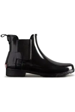 Hunter Original Chelsea Damen Gummistiefel Regenstiefel WFS1017RGL-BLK Gummistiefel Komfort 37 EU