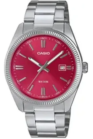 Casio Quarzuhr Unisex Armbanduhr Quarz Stahl/Rot rot