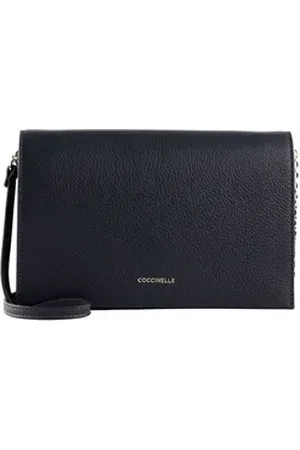 Coccinelle Clutch Mini Bag, aus echtem Rindsleder blau